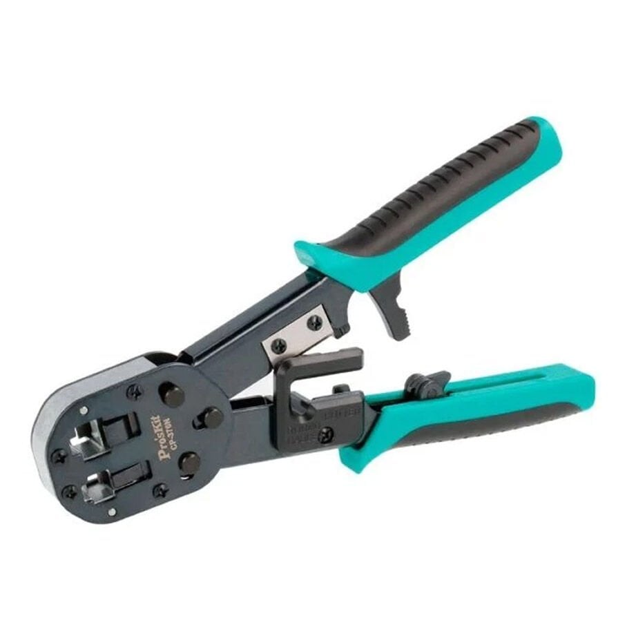 Pro'sKit CP-376N Profesyonel Yeni Nesil (Pass-Through) ve Standart RJ45, RJ11, RJ12 Konnektör Sıkma Pensesi