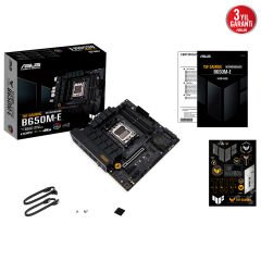 ASUS TUF GAMING B650M-E AM5 DDR5 6400 2xDP HDMI Çift M2 USB3.2 AURA RGB mATX