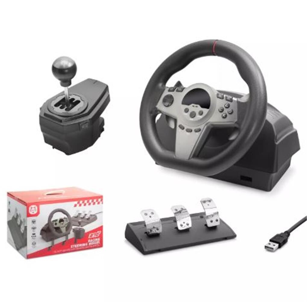 Nodar ND707 270° Direksiyon Seti Siyah PS4 / PS3 / PC / Xbox One / Xbox Series X|S / Switch Uyumlu Oyun Direksiyonu