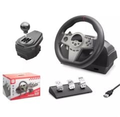 Nodar ND707 270° Direksiyon Seti Siyah PS4 / PS3 / PC / Xbox One / Xbox Series X|S / Switch Uyumlu Oyun Direksiyonu