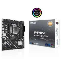 ASUS PRIME H810M-E-CSM Intel LGA1851 H810 Chipset DDR5 6400MHz mATX HDMI DisplayPort 2xM.2 Anakart