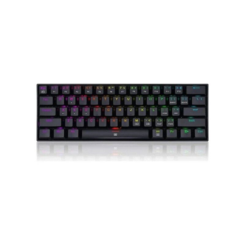 Redragon K630 RGB Dragonborn Blue Switch %60 Q Türkçe Mekanik Gaming Klavye Siyah