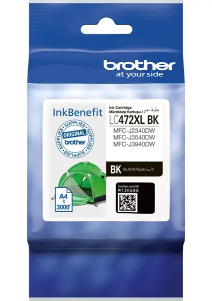 Brother LC472XLBK Black Siyah Kartuş MFC-J2340-J3540-J3940 3.000 Sayfa