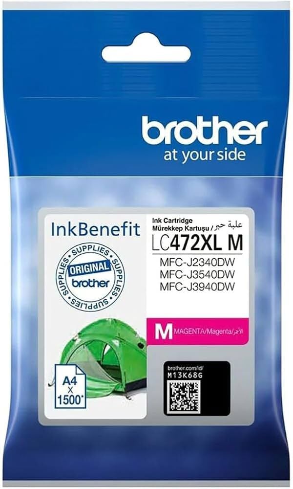 Brother LC472XLM Magenta Kırmızı Kartuş MFC-J2340-J3540-J3940 1.500 Sayfa