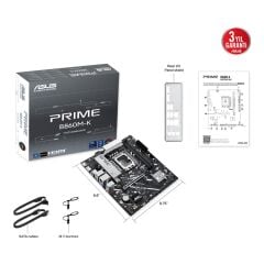 ASUS PRIME B860M-K Intel B860 LGA1851 DDR5 8800 Çift M2 AURA RGB 2.5Gbit LAN mAT