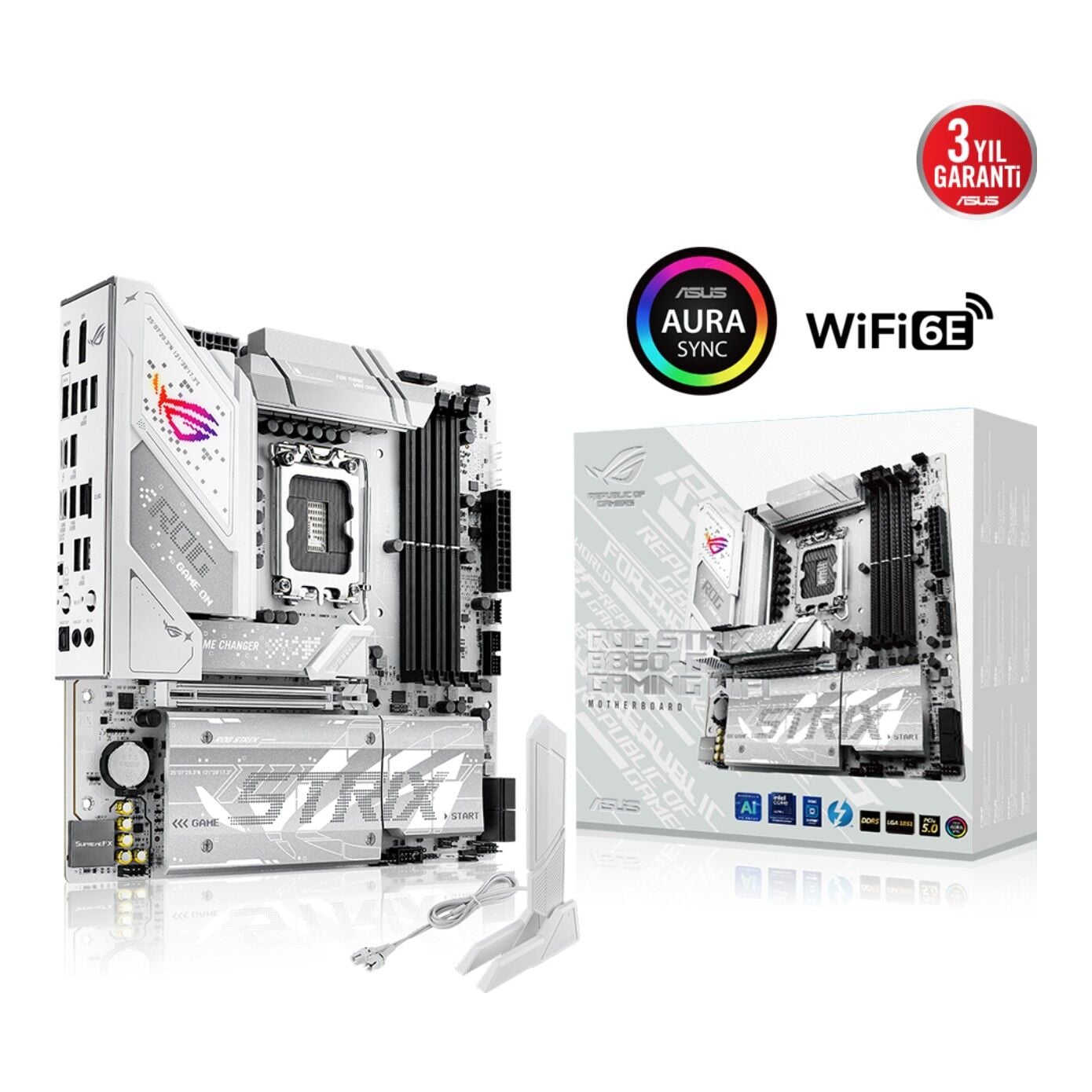 ASUS ROG STRIX B860-G GAMING WIFI Intel B860 LGA1851 DDR5 9066MT/s (OC) mATX Anakart