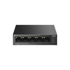TP‑Link LS105LP 5‑Port 10/100 Mbps Unmanaged PoE+ Switch – 4× PoE+ (15.4 W/port, toplam 41 W), Extend Mode 250 m, Metal Kasa, Masaüstü/Duvara Montaj