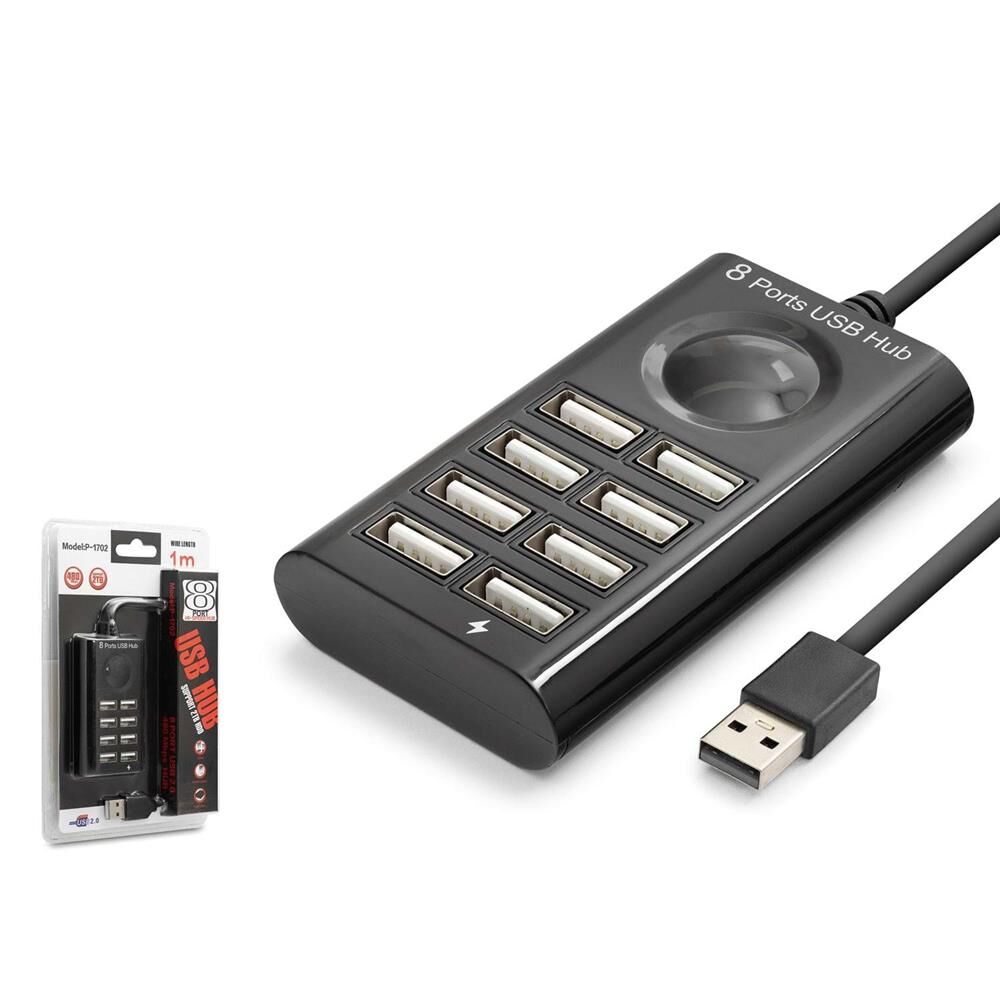 Hadron HDX7052 8 Port USB Hub 8in1 1M Siyah