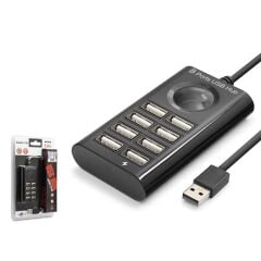 Hadron HDX7052 8 Port USB Hub 8in1 1M Siyah