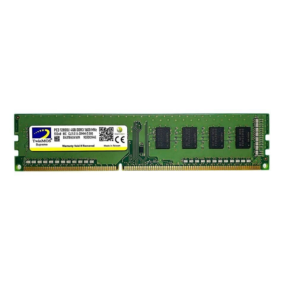 Twinmos 4GB DDR3 1600MHz CL11 1.5V Masaüstü PC RAM (MDD34GB1600D)