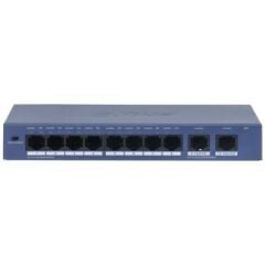 Dahua S3010-8ET2GT-90 10 Port 10-100 8xPoe 90W 2xRJ45 10-100-1000 Uplink Yönetilemez Switch