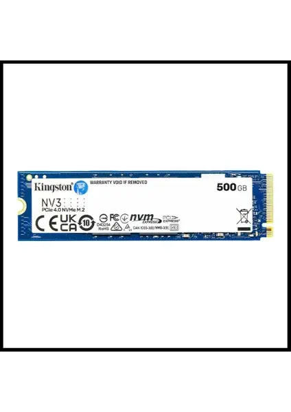 Kingston NV3 500GB NVMe M.2 PCIe Gen 4.0 x4 SSD (5000MB/s Okuma - 3000MB/s Yazma) SNV3S/500G