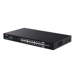 Tenda TEG1128P-24-410W 24 Port Gigabit Ethernet PoE+ (410W) + 2 Port Gigabit Uplink + 2 Port SFP L2 Yönetilemez Switch