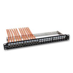 URANIUM 24 PORT UB24‑3824L CAT6 Boş 1U Rack Patch Panel TIA/EIA 568A/B Destekli