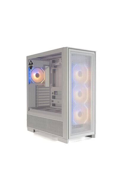 AIGO AIRNOVA Beyaz 850W 80+ Bronze 7 Fanlı ARGB Mid Tower Kasa