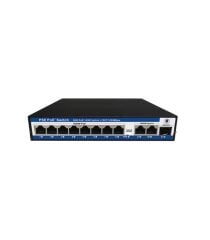 Nova NVC-PSEG0821G 8-Port PoE+ 10/100Mbps + 2-Port Gigabit Uplink + 1-Port SFP 120W Yönetilemez Switch