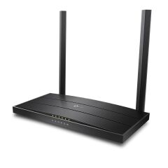 TP‑Link Archer VR400 AC1200 Dual‑Band VDSL/ADSL MU‑MIMO Modem / Router – 300 Mbps @ 2.4 GHz, 867 Mbps @ 5 GHz, 3×LAN (100 Mbps), 1×WAN (1 Gbps), 1×USB 2.0, Beamforming, OneMesh™, Free‑firmware güncellemeli