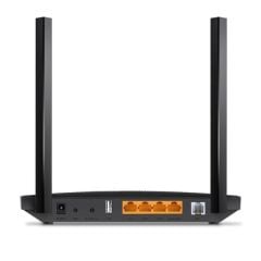 TP‑Link Archer VR400 AC1200 Dual‑Band VDSL/ADSL MU‑MIMO Modem / Router – 300 Mbps @ 2.4 GHz, 867 Mbps @ 5 GHz, 3×LAN (100 Mbps), 1×WAN (1 Gbps), 1×USB 2.0, Beamforming, OneMesh™, Free‑firmware güncellemeli