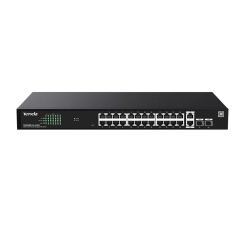 Tenda TEG2228P-24-410W 24-Port Gigabit 410W Smart Cloud Managed PoE Switch (24xPoE, 2xRJ45 Uplink, 2xSFP)