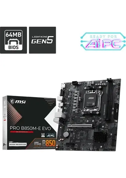 MSI MB PRO B850M-E EVO AM5 DDR5 8200(OC)