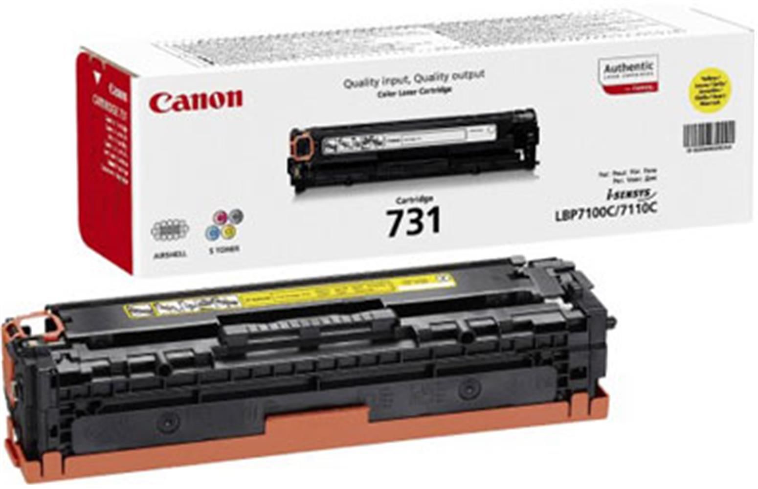 Canon 731 Sarı (Yellow) Orijinal Toner Kartuşu (6269B002) - i-SENSYS LBP7100 / MF620 / MF8200 Serisi (1.500 Sayfa)