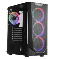 James Donkey Helix H800 4xRBW Fanlı 550W 80+ Mesh Panel Temperli Cam ATX Oyuncu Kasası