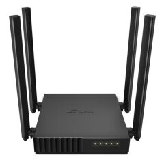 TP‑LINK Archer C54 AC1200 Dual Band Kablosuz Wi‑Fi 5 Router – 867 Mbps 5 GHz + 300 Mbps 2.4 GHz, 4× Sabit Anten, MU‑MIMO, WPA3, 1× WAN & 4× LAN (10/100 Mbps), Erişim Noktası ve Menzil Genişletici Modları, IPv6, Siyah
