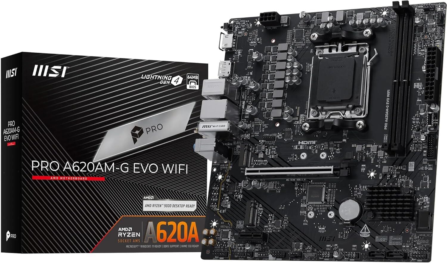MSI PRO A620AM-G EVO WIFI AM5 DDR5 7200(OC)