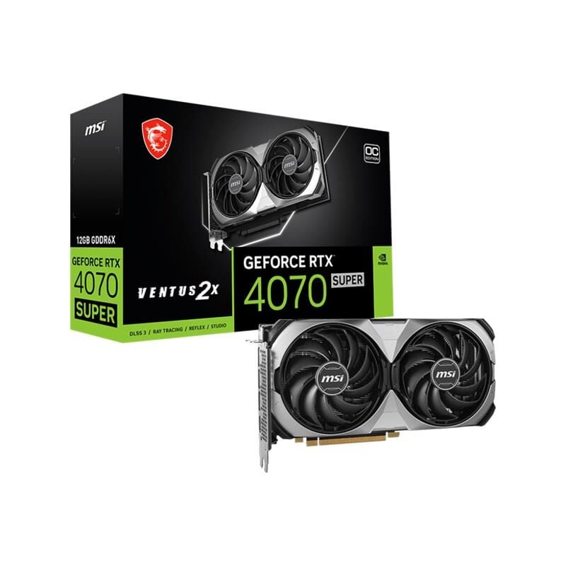 MSI GeForce RTX 4070 SUPER 12G VENTUS 2X OC 12GB GDDR6X 192-Bit Ekran Kartı