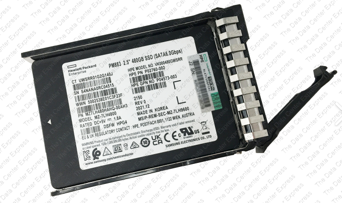 HPE 480GB SATA RI SFF BC MV SSD P40497-B21 2.5'' SATA 6Gb/s Read Intensive Hot-Plug Sunucu SSD