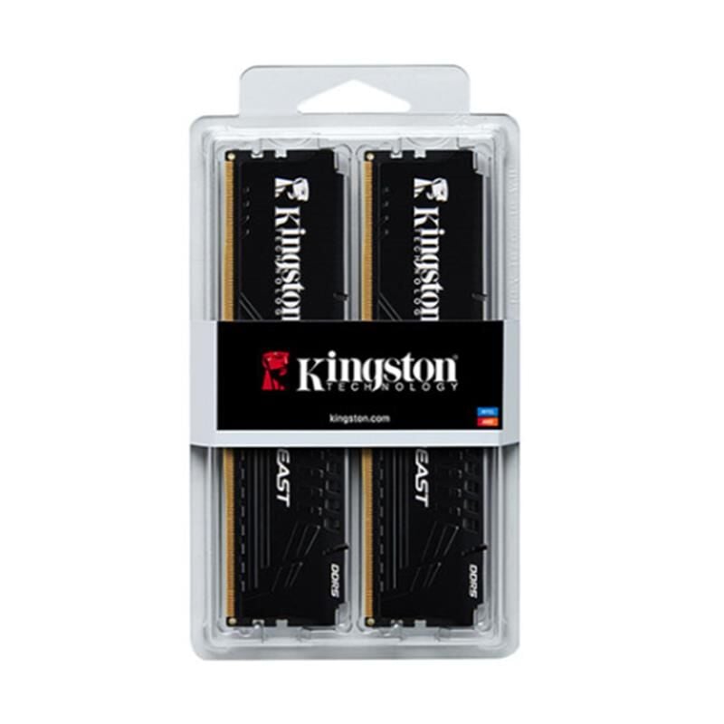 Kingston FURY Beast Black DDR5‑5600 CL36 16GB (2×8GB) EXPO/XMP 1.25 V 288‑Pin DIMM Siyah Bellek Kit KF556C36BBEK2/16TR