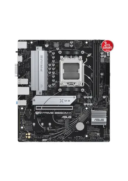 Asus PRIME B650M-K AMD AM5 DDR5 6400 DP VGA 2xM2 USB3.2 AURA RGB mATX