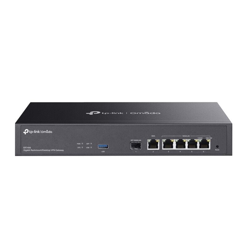 TP-LINK OMADA ER7406 GIGABIT 1XSFP WAN/LAN, 1XRJ45 WAN, 4X WAAN/LAN RACKMOUNT VPN ROUTER