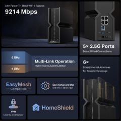 TP-Link Archer BE550 BE9300 Tri Band Wi-Fi 7 Kablosuz Router