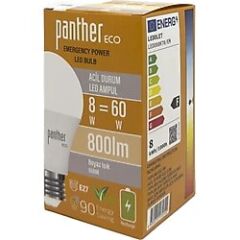 Panther ECO Sarı 60Watt (9W) 800lm 6500K Led E27