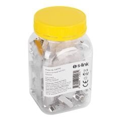 S-link SL-CAT712 CAT7 FTP Metal Korumalı RJ45 Konnektör (50'li Kavanoz Paket)