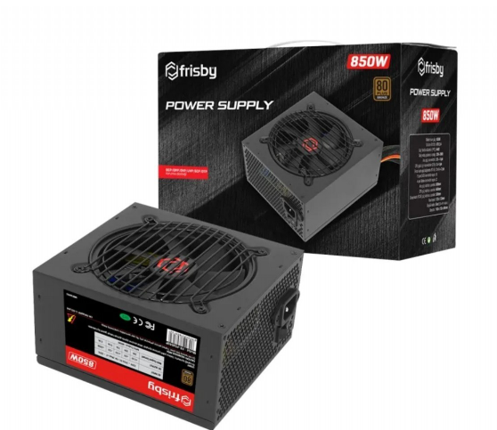 FRISBY FR-PS8580P 850W 80+ Bronze Power Supply ATX Güç Kaynağı Aktif PFC 120mm Sessiz Fanlı Gaming PSU Yüksek Güçlü Bilgisayar Power Supply