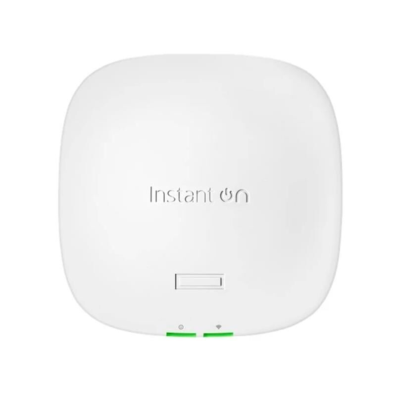 HPE Aruba S1T09A Instant On AP21 (RW) 802.11ax Wi‑Fi 6 Dual‑Radio 2x2 MIMO 1.5 Gbps 50‑User Indoor Ceiling/Wall Access Point
