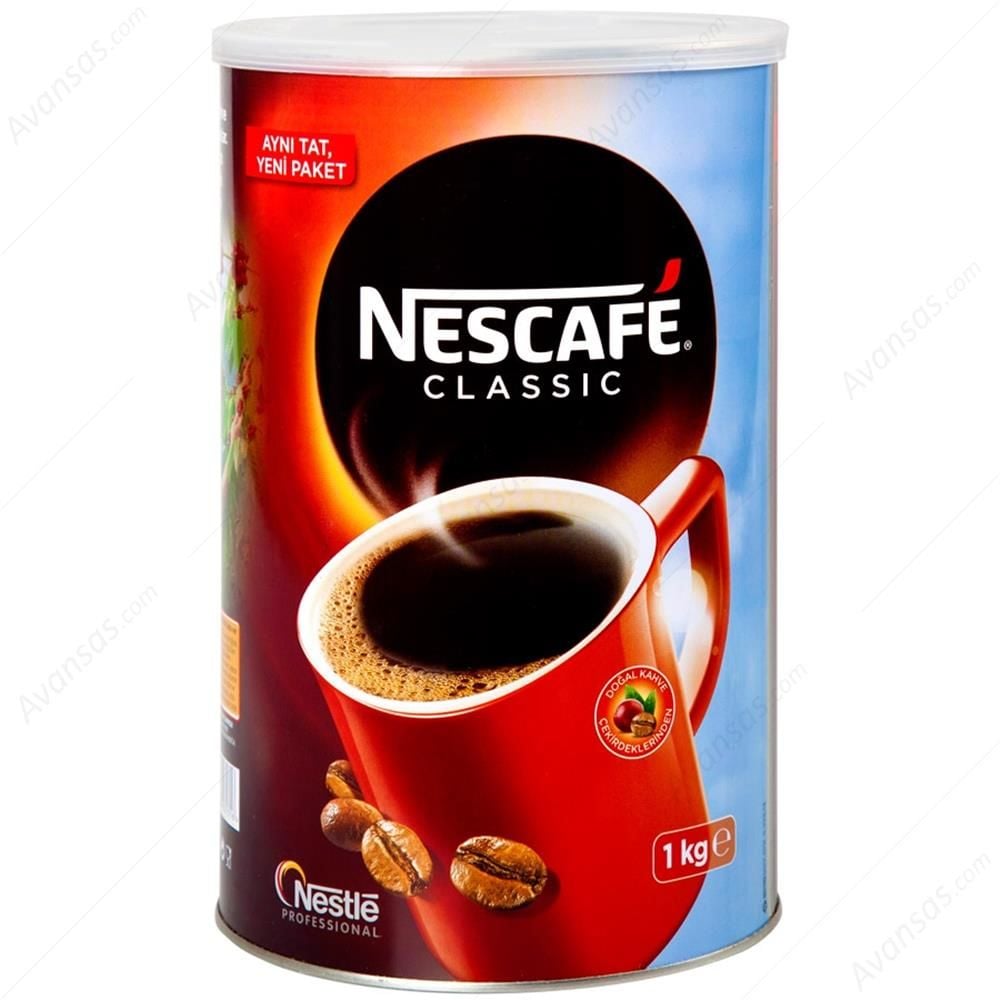 Nescafe Classic 1 kg Teneke Kutu Hazır Kahve (SKU: 12392489 / 12498219 / 12584211)