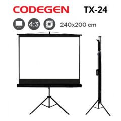 Codegen TX-24 240x200 cm Ayaklı (Tripod) Taşınabilir Projeksiyon Perdesi