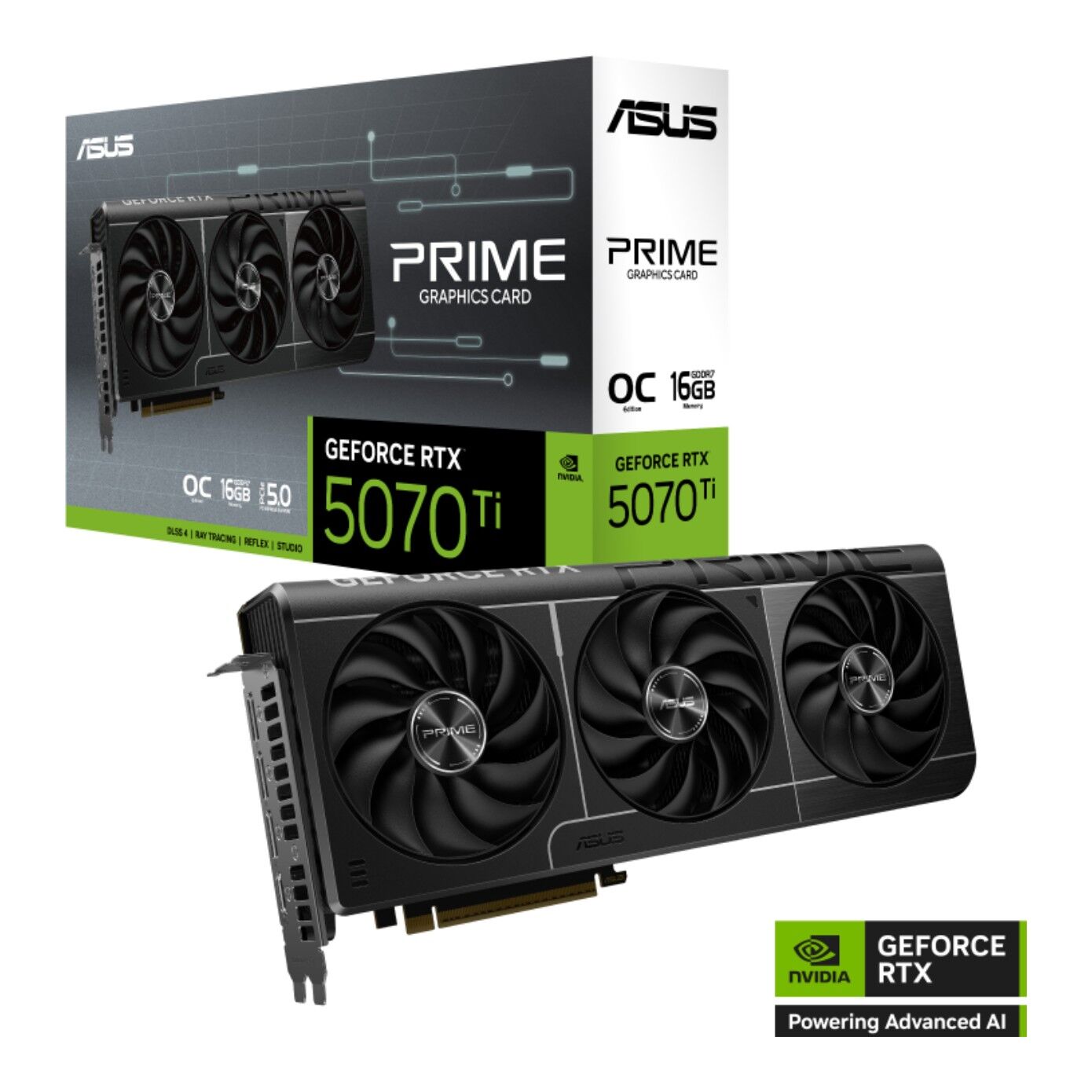 16 GB ASUS PRIME-RTX5070TI-16G RTX 5070TI GDDR7 256bit OC 2xHDMI 3xDP DLSS4 EKRA