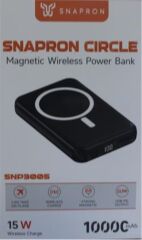 SnapMax SNP-3005 10.000 mah Kablosuz Hızlı Şarj Magsafe Powerbank LED Ekranlı Çoklu Girişli
