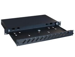 HCS DataLight SC Duplex 12 Port 1U 19'' Fiber Optik Patch Panel Modülü (Boş) - Siyah