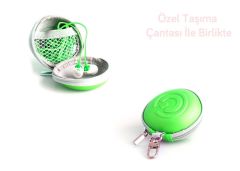 Snopy SN-709 Yeşil Kulak İçi Kulaklık Koruma Çantalı