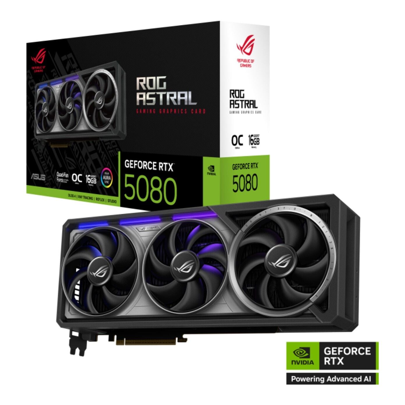 ASUS ROG Astral GeForce RTX 5080 OC Edition 16GB GDDR7 256-Bit Ekran Kartı (ROG-ASTRAL-RTX5080-O16G-GAMING)