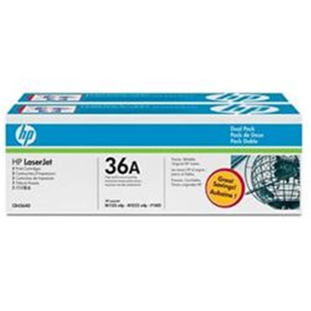 HP 36A Dual Pack Black (Siyah) Orijinal LaserJet Toner Kartuşu - 2'li Ekonomik Paket (CB436AD) - P1505, M1120, M1522 Uyumlu
