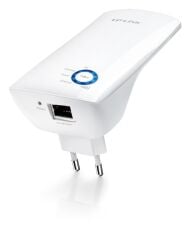 TP‑LINK TL‑WA850RE 300 Mbps IEEE 802.11n 2.4 GHz Wall‑Plug Menzil Genişletici – 1 x 10/100 Mb/s Ethernet, WPS, Tether Uygulama Desteği, Beyaz