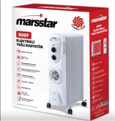 Marsstar B-08F 11 Dilim Yağlı Radyatör 3 Kademe Isı Ayarı 2500W Turbo Fan