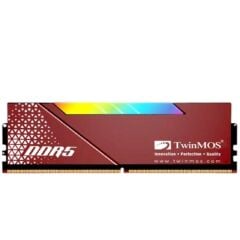 TWINMOS VOLTX RGB 16 GB DDR5 6000 MT/s CL 36 1.35 V U‑DIMM Siyah Kırmızı Soğutuculu RGB Desktop RAM TMD516GB6000URGB36