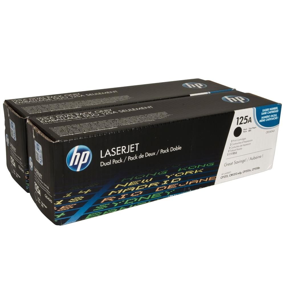 HP 125A Black (Siyah) Orijinal LaserJet Toner Kartuşu - 2li Avantaj Paketi (CB540AD)